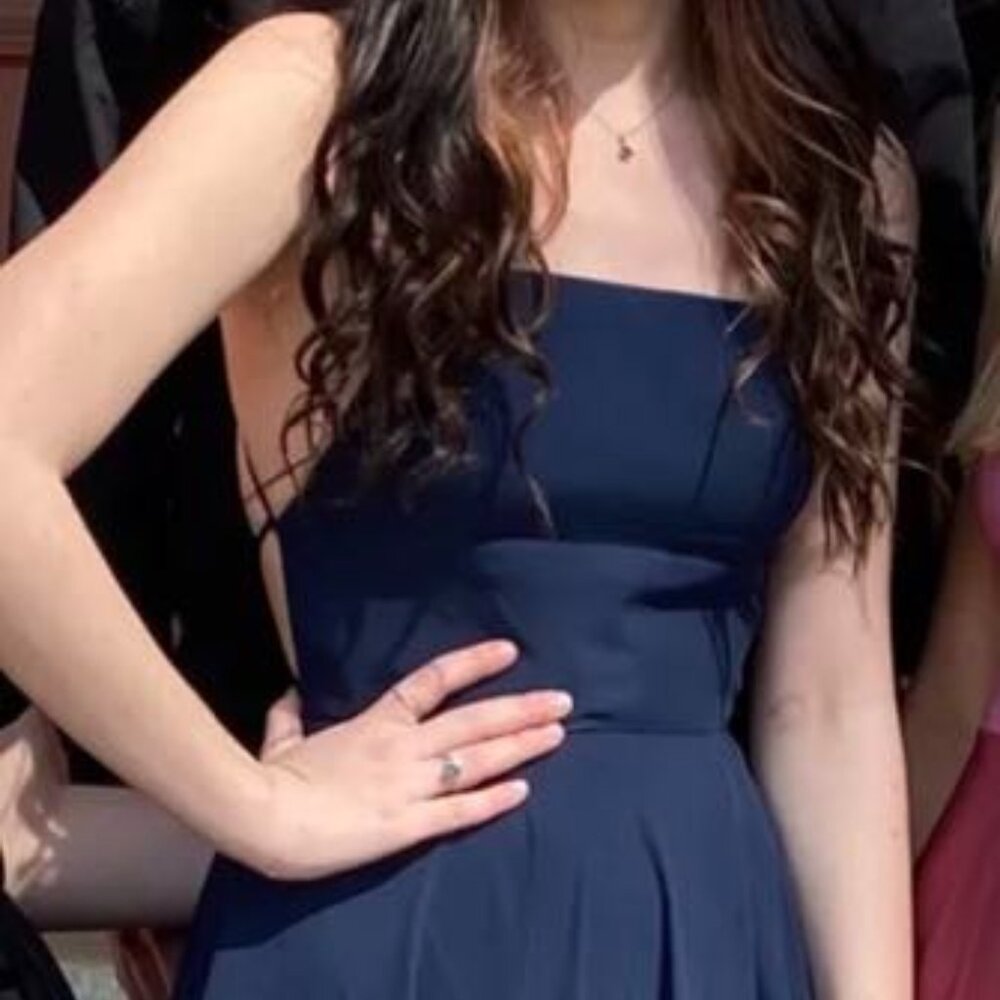 JJ's house dark backless prom  dress